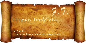 Frigyes Terézia névjegykártya