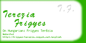 terezia frigyes business card